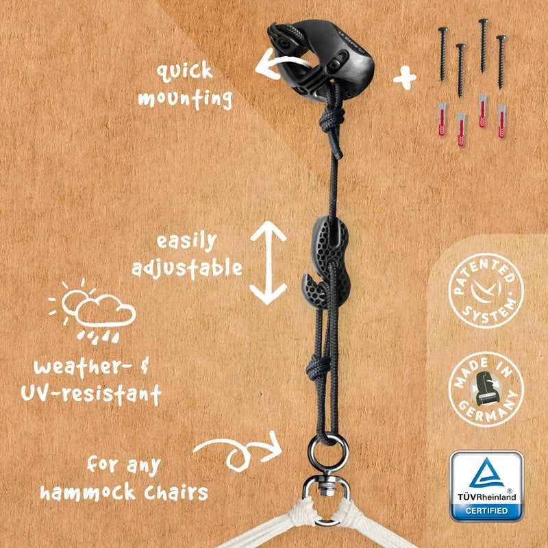 La Siesta - CasaMount Black - Multi-Surface Wall Mount Attachment for Hammock Chair and Nest Hammocks - Image 3